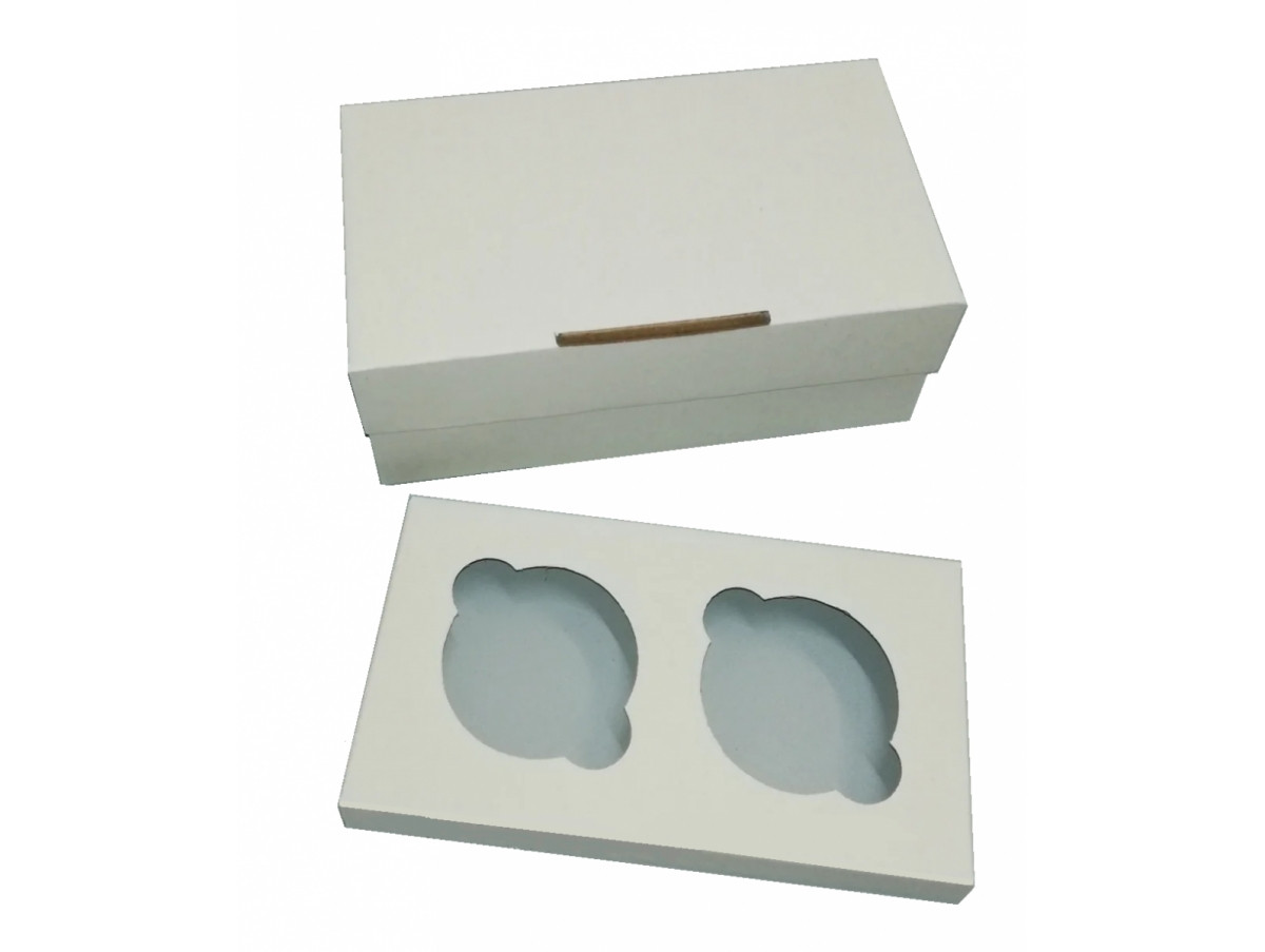 Коробки для кексів, мафінів, для капкейків 2 шт. гофра (Упаковка 3 шт.), фото 1