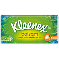 Салфетки косметические Kleenex Balsam трехслойные 8 пачек по 10 шт. (5029053002033) tp