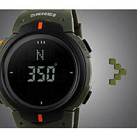 Брендовые мужские часы SKMEI 1231AG / Часы армейские оригинал / Военные мужские наручные WL-740 часы зеленые