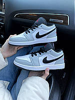 Мужские демисезонные кеды Air Jordan 1 Low Light Smoke Grey (серые) стильные повседневные кроссы J0011 Найк