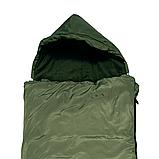 Тактичний спальний мішок Sleeping bag Moraine Olive спальник у компресійному чохлі, фото 6
