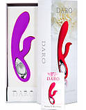 Багатофункціональний вібратор подвійний Boss of toys Daro фіолетовий 9 режимів заряджання USB, фото 5