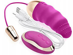 Вагінальне яйце вібруюче Xsara 10 режимів з бездротовим пультом віброяйце водонепроникне