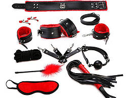 Набір для БДСМ ігор LoveSex 11 предметів еротичний набір ігровий набір БДСМ