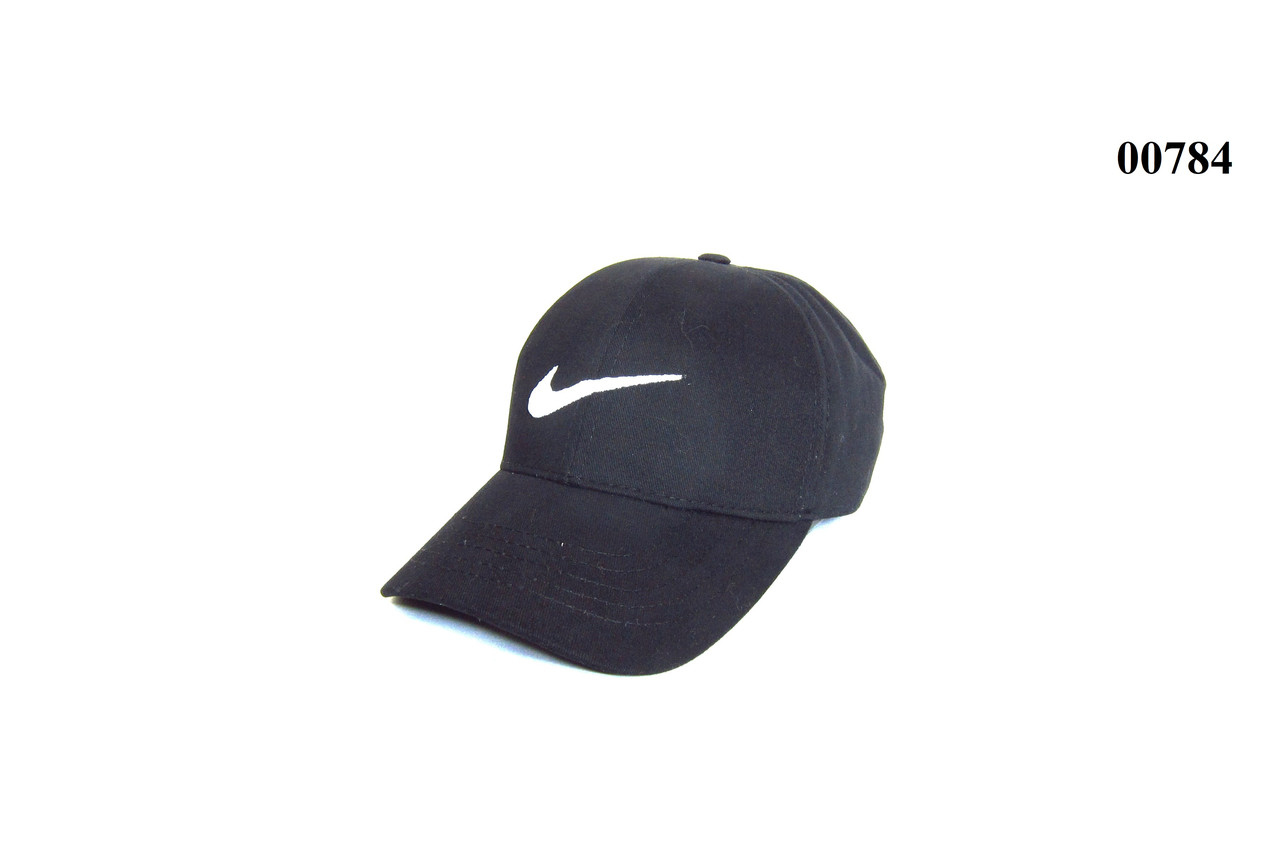 Кепка бейсболка коттонова чорна NIKE Найк вишивка 00784