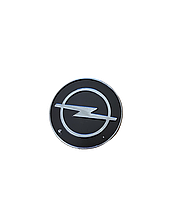 Значок емблема на капот, Opel Vectra, Kadett, Omega 75 мм рівна на скотчі та 2 напрямні УЦІНКА
