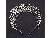 Шикарный женский ободок для волос диадема в виде короны с жемчугом