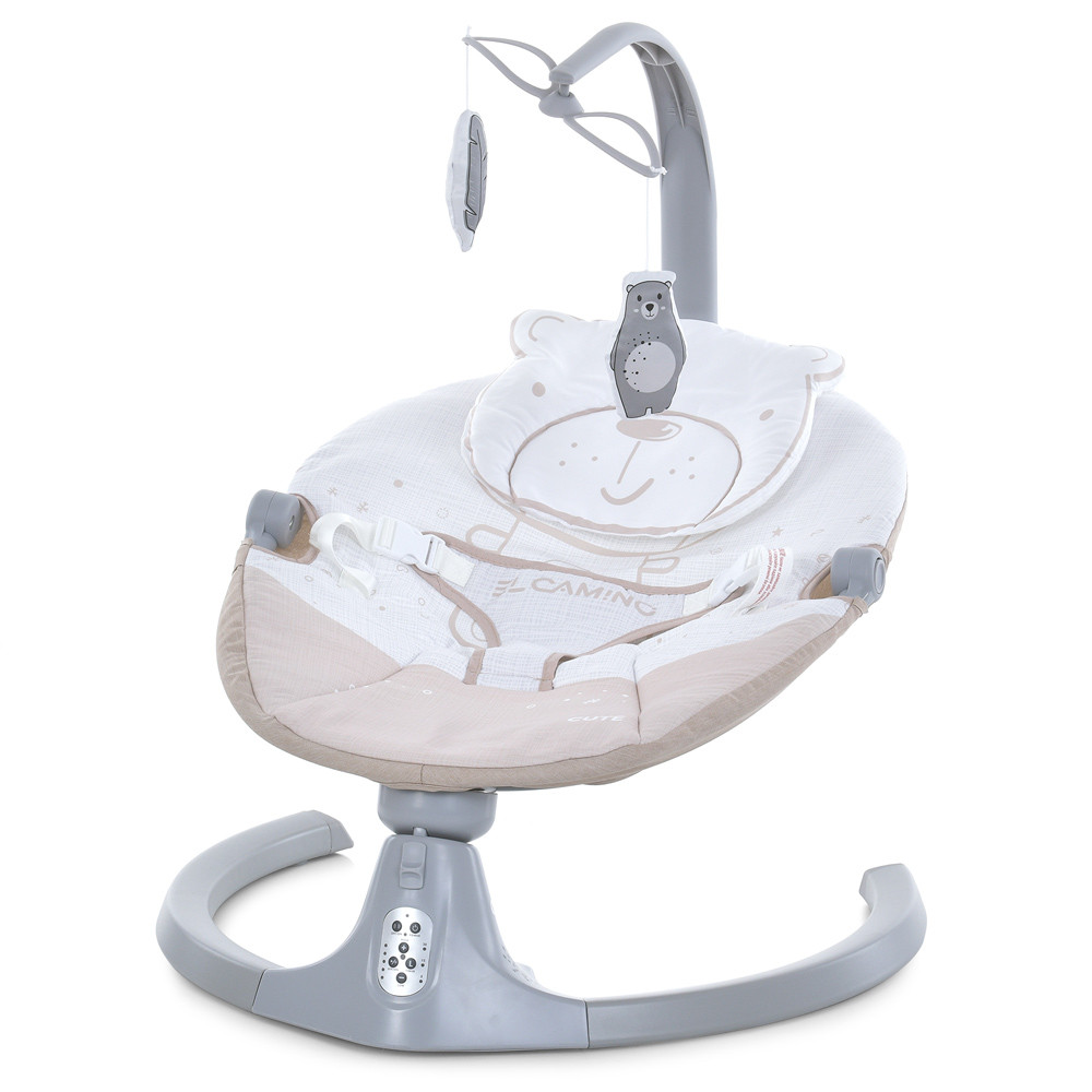 Крісло-шезлонг для немовлят з електро-заколисуванням El Camino ME 1116 CUTE Beige (механізм гойдання: поворотний) [Склад