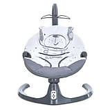 Крісло-шезлонг для немовлят з електро-заколисуванням El Camino ME 1116 CUTE Dark Gray (механізм гойдання: поворотний) [Склад, фото 2