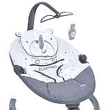 Крісло-шезлонг для немовлят з електро-заколисуванням El Camino ME 1116 CUTE Dark Gray (механізм гойдання: поворотний) [Склад, фото 4
