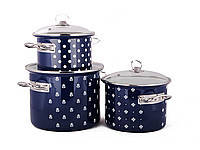 Набор посуды Epos Кобальтовая саксония 6 предметов эмалированая сталь ( №1500 Синя саксон)