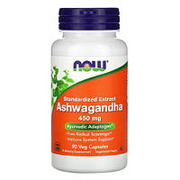 NOW Ashwagandha 450 mg 90 капсул EXP