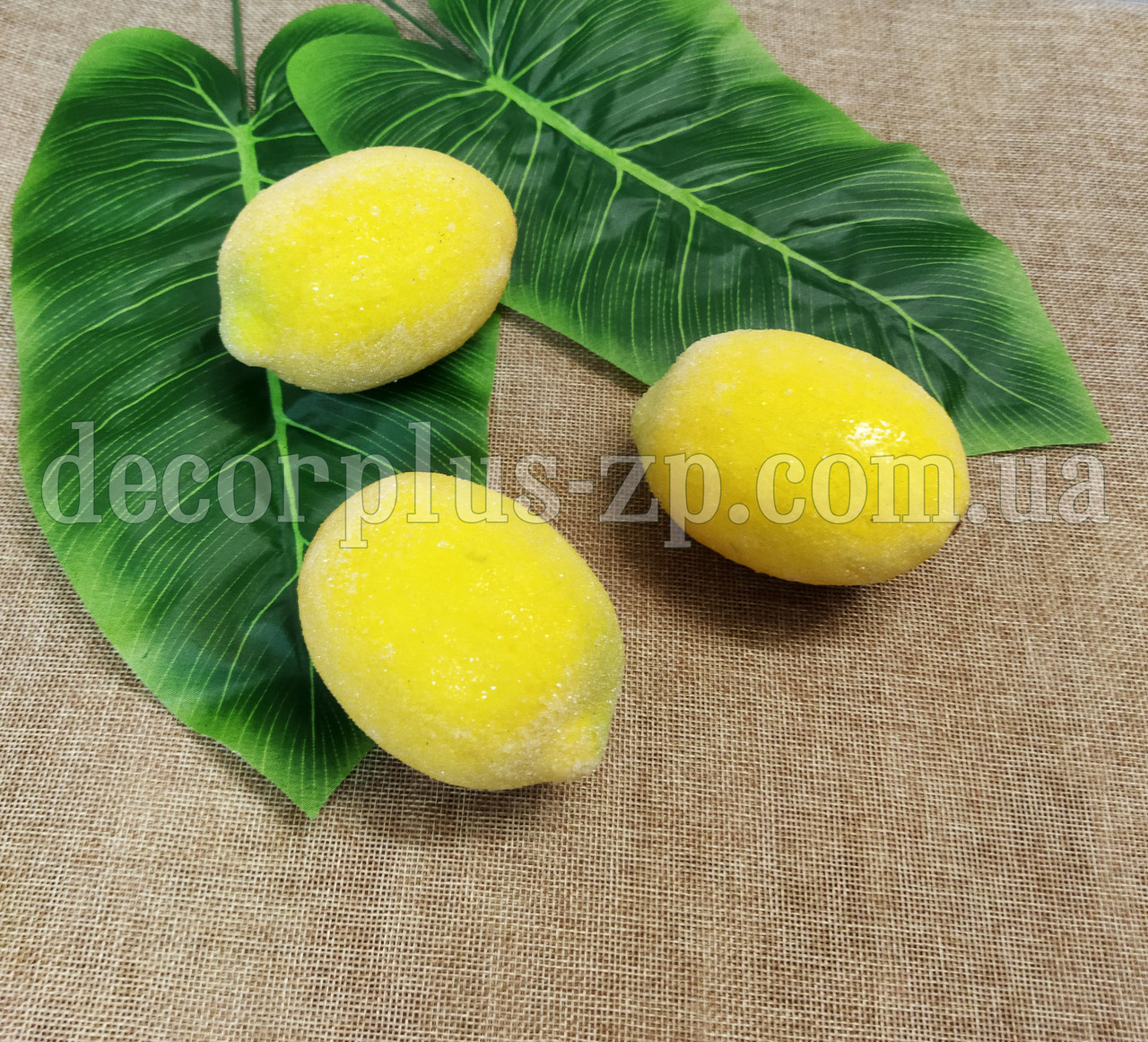 Лимон декоративний у цукрі 8,5*6,5см, фото 1