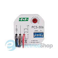 Реле времени PCS-506 F&F, 8 функций с управляющим входом, 1НО 10А 230V AC монтаж в коробку