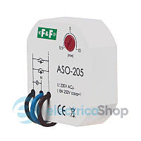 Лестничное реле времени F&F ASO-205 ASO-205 F&F 1НО 8А 230V AC, задержка 0,5-10 мин, монтаж в коробку
