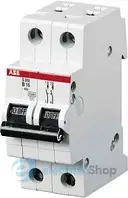 Автоматичний вимикач 2-полюсний Abb Compact Home SH202 С6 A