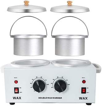 Банковий воскоплав подвійний Double Wax Warmer для розігрівання воску