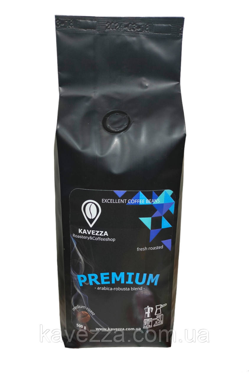Кава в зернах PREMIUM blend, 500 г (арабіка 70% - робуста 30%) - фото 1 - id-p1202990002