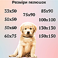 Багаторазові гігієнічні пелюшки для собак 33х50 вбираючі, непромокаючі пелюшки для собак трикотаж Сірий, фото 5