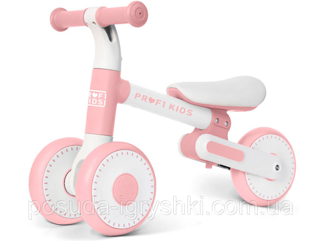 Біговел дитячий PROFI KIDS колеса EVA 6 дюймів MBB 1013-2 , 3 колеса , сталева рама, складна конструкція , рожевий..