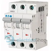 Автоматичний вимикач Eaton PL7, 3-полюси 50 Ампер тип C, 10kA