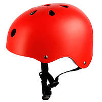 Шлем велосипедный универсальный Велошлем котелок Цветок красный (матовое покрытие)