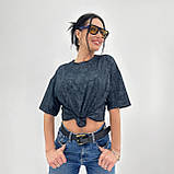 🔸 Жіноча базова футболка тай-дай однотонна, вільного крою, кулірка Туреччина, повсякденна | Норма та батал, фото 9