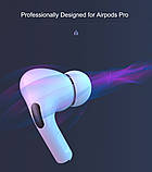 Набір амбушюр 2 пари силіконові Grendio для навушників AirPods Pro, розмір M, Білі (2049054), фото 3