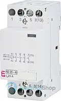 Контактор 4НО, 25А, 230V/AC/DC, RD 25-40 ETI 2464010