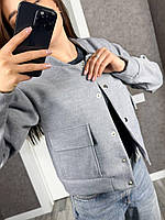 Бомбер жіночий з кашеміру укорочений у кольорах (Норма і полубатал), фото 6