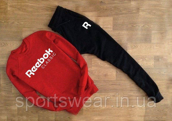 Чоловічий спортивний костюм червоний світшот Reebok Classic "" В стилі Reebok ""