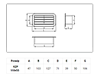 Решітка вентиляційна прямокутна Dospel KZP 110x55, решітка для вентиляції 110х55, фото 4