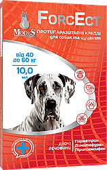 Краплі протипоризитарні Modes ForcEct (Модес ФорсЕст для собак та цуценят до 40-60 кг) 10 мл/1шт