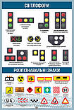 Плакат  ДЗУ1-09  Дорожні знаки України Сигнали регулювальника, фото 2