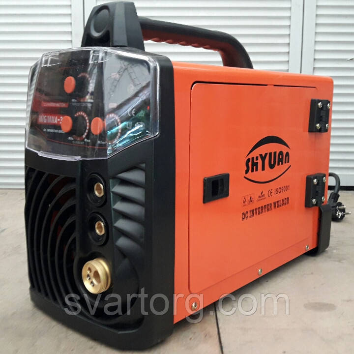 Зварювальний напівавтомат інверторного типу Shyuan MIG/MMA-310 (євророз'єм), фото 1