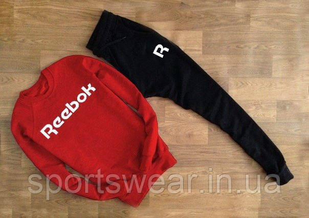 Чоловічий спортивний костюм Reebok червоний світшот "" В стилі Reebok ""