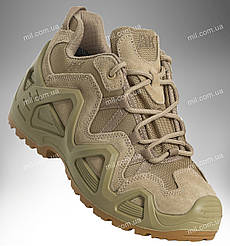 Демісезонні тактичні кросівки / шкіряне військове взуття на мембрані AK Lowa GTX Lo (coyote)