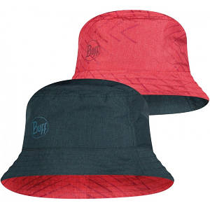 Двостороння панама Buff Travel Bucket Hat, S/M (Collage Red/Black)