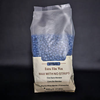 Гарячий віск у гранулах Extra Film Wax BEADS , 500 г Синій