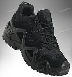 Демісезонні тактичні кросівки / шкіряне військове взуття на мембрані AK Lowa GTX Lo (black)