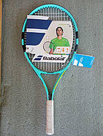 Ракетка для большого тенниса Голубая Babolat Nadal Jr детская корт сетка мяч кроссовки форма шорты команда