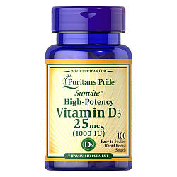Vitamin D3 25mcg 1000IU - 100softgels