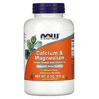 Витамины и минералы NOW Calcium & Magnesium Citrate Powder with D3, 227 грамм EXP