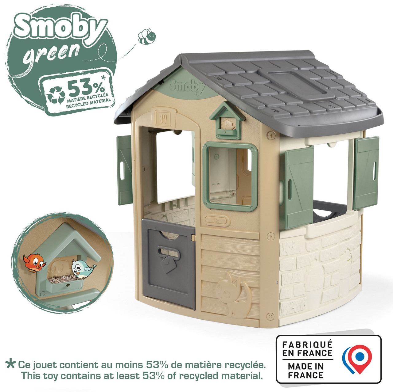 Будиночок лісника Smoby Green Нео зі ставнями (810503)