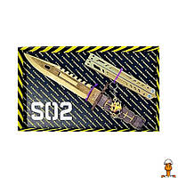 Набор ножей сувенирных деревянных "бабочка legasy & m-9 bayonet gold", детская игрушка, от 6 лет