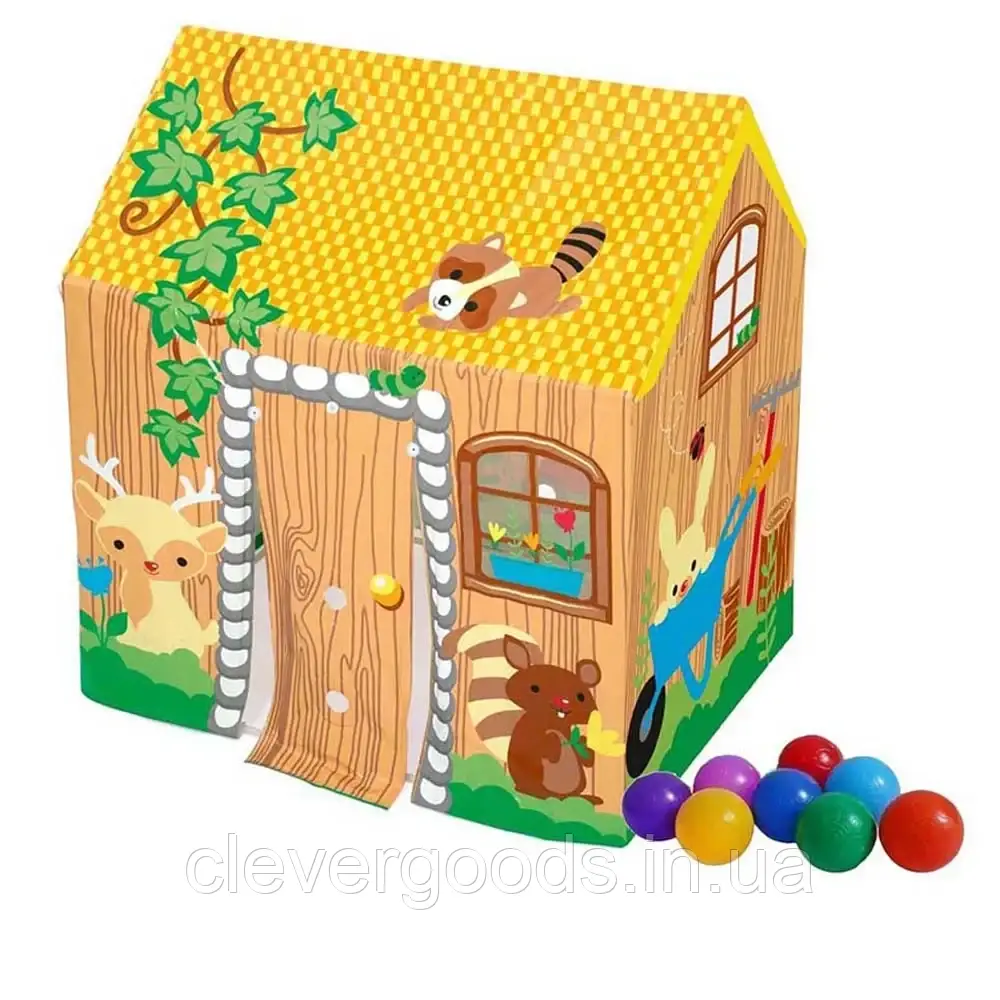 Дитячий ігровий будиночок Bestway намет дитячий ігровий 102 х 76 х 114 см, з кульками 10 шт