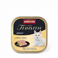 Влажный корм Animonda Vom Feinsten для взрослых кошек, с говядиной и курицей, 100 г LE 171332-99