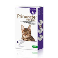 Капли на холке KRKA Prinocate №3 для кошек до 4-8 кг от внешних и внутренних паразитов 80 мг/3 шт LE 170237-99