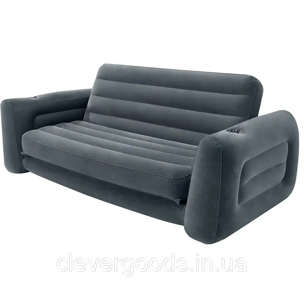Надувний диван Intex 66552, 203 х 224 х 66 див. Флокированний диван трансформер 2 в 1