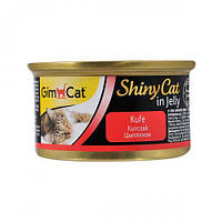 Вологий корм GimCat Shiny Cat для котів, курка, 70 г LE 078307-99